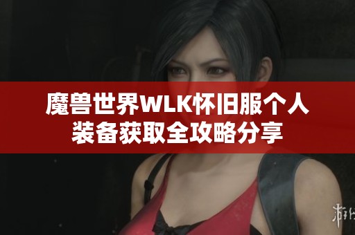 魔兽世界WLK怀旧服个人装备获取全攻略分享