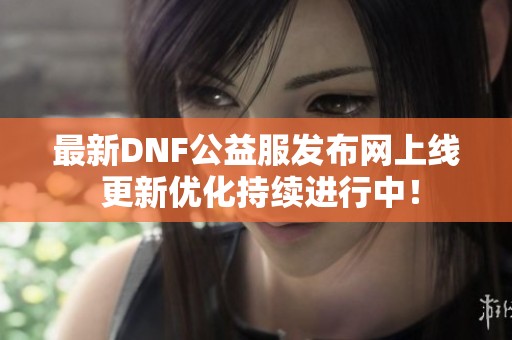 最新DNF公益服发布网上线 更新优化持续进行中！