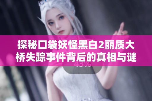 探秘口袋妖怪黑白2丽质大桥失踪事件背后的真相与谜团