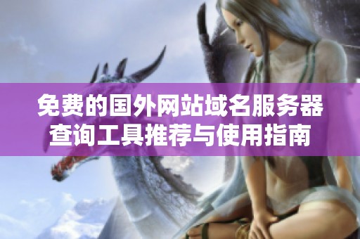 免费的国外网站域名服务器查询工具推荐与使用指南