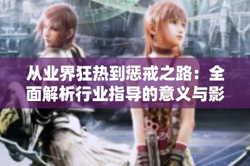 从业界狂热到惩戒之路：全面解析行业指导的意义与影响