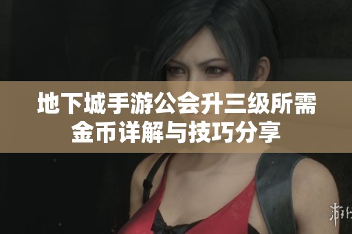地下城手游公会升三级所需金币详解与技巧分享