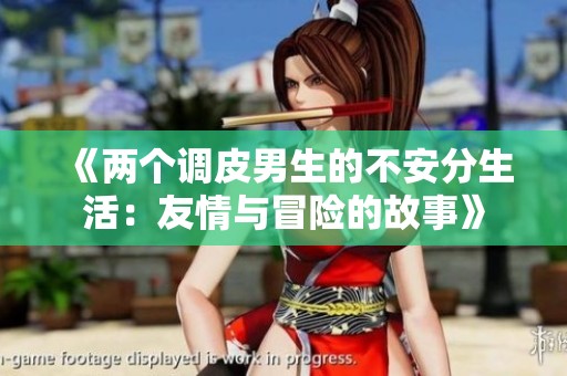 《两个调皮男生的不安分生活：友情与冒险的故事》