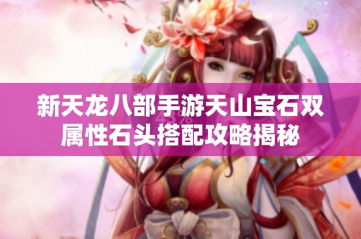 新天龙八部手游天山宝石双属性石头搭配攻略揭秘