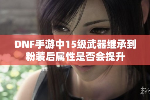 DNF手游中15级武器继承到粉装后属性是否会提升