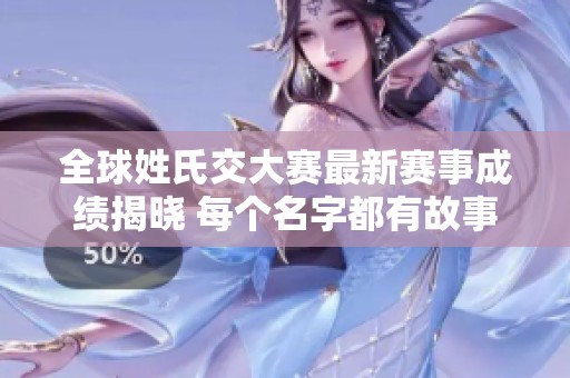 全球姓氏交大赛最新赛事成绩揭晓 每个名字都有故事