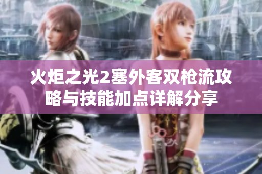 火炬之光2塞外客双枪流攻略与技能加点详解分享