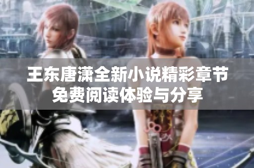 王东唐潇全新小说精彩章节免费阅读体验与分享