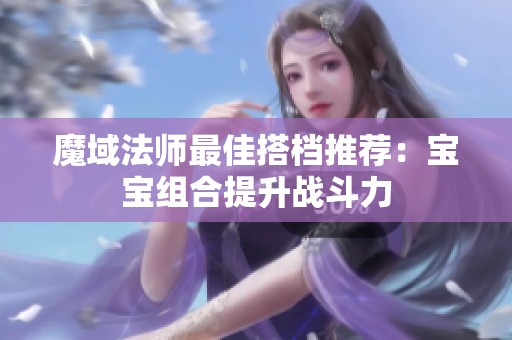 魔域法师最佳搭档推荐：宝宝组合提升战斗力