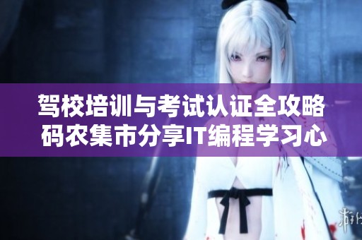 驾校培训与考试认证全攻略 码农集市分享IT编程学习心得