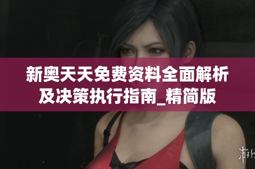 新奥天天免费资料全面解析及决策执行指南_精简版