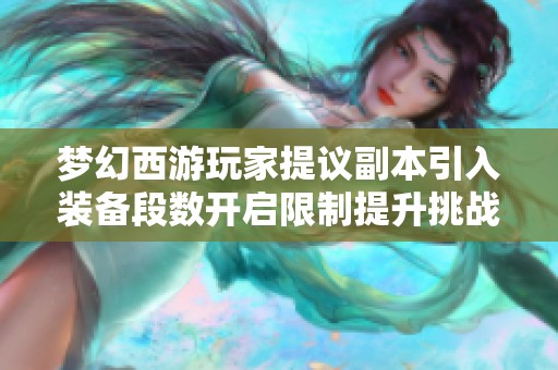 梦幻西游玩家提议副本引入装备段数开启限制提升挑战性