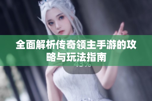 全面解析传奇领主手游的攻略与玩法指南