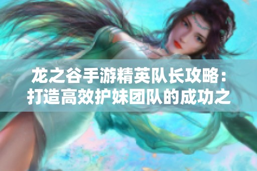龙之谷手游精英队长攻略：打造高效护妹团队的成功之道