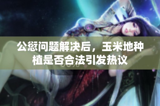 公愆问题解决后，玉米地种植是否合法引发热议