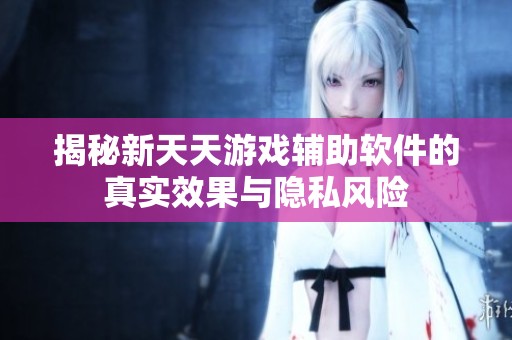 揭秘新天天游戏辅助软件的真实效果与隐私风险
