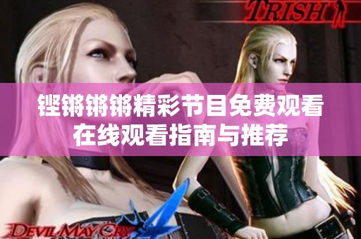铿锵锵锵精彩节目免费观看在线观看指南与推荐