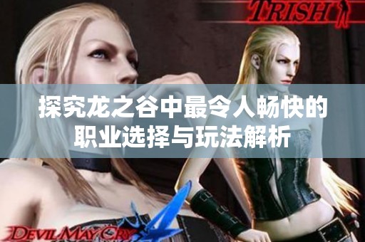 探究龙之谷中最令人畅快的职业选择与玩法解析