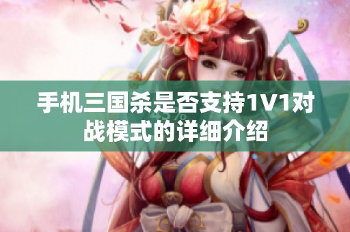 手机三国杀是否支持1V1对战模式的详细介绍