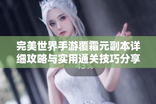 完美世界手游覆霜元副本详细攻略与实用通关技巧分享