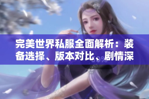 完美世界私服全面解析：装备选择、版本对比、剧情深入及门派解读