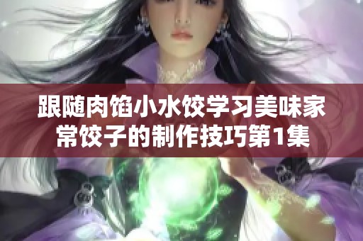 跟随肉馅小水饺学习美味家常饺子的制作技巧第1集