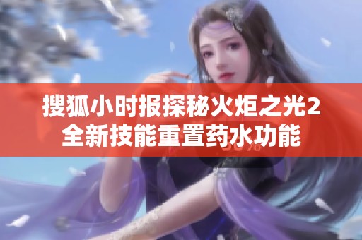 搜狐小时报探秘火炬之光2全新技能重置药水功能