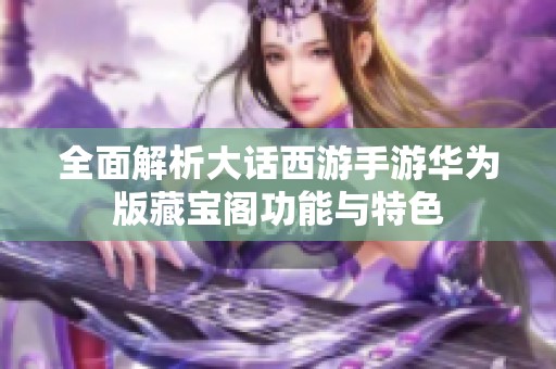 全面解析大话西游手游华为版藏宝阁功能与特色