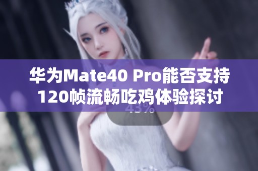 华为Mate40 Pro能否支持120帧流畅吃鸡体验探讨