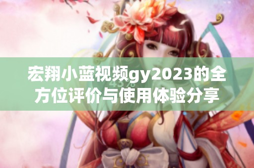 宏翔小蓝视频gy2023的全方位评价与使用体验分享