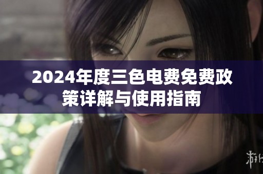 2024年度三色电费免费政策详解与使用指南