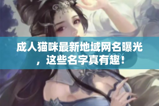 成人猫咪最新地域网名曝光，这些名字真有趣！