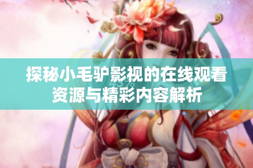 探秘小毛驴影视的在线观看资源与精彩内容解析