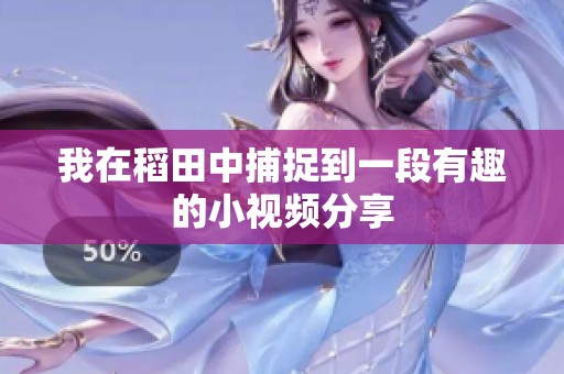 我在稻田中捕捉到一段有趣的小视频分享
