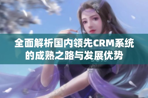 全面解析国内领先CRM系统的成熟之路与发展优势