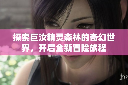 探索巨汝精灵森林的奇幻世界，开启全新冒险旅程